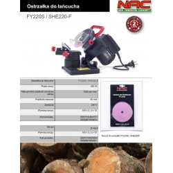 OSTRZAŁKA DO ŁAŃCUCHA NAC FY220S / SHE220-F