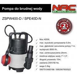 POMPA NAC DO BRUDNEJ WODY ZSPW400-D / SPE40D-N